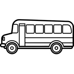 Abstract School Bus Design in Vector Format