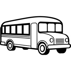 Abstract School Bus Design in Vector Format