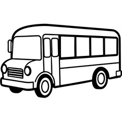 Abstract School Bus Design in Vector Format