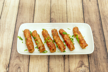  It is a culinary preparation made of meat, usually lamb, beef, chicken or even fish