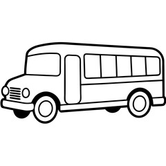 Abstract School Bus Design in Vector Format