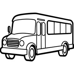 Abstract School Bus Design in Vector Format