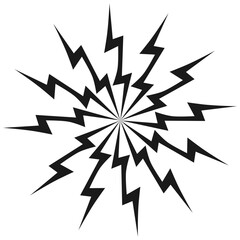 Sunburst element radial stripes or sunburst