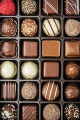 Assorted Gourmet Chocolate Truffles and Squares in Box