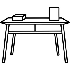 Abstract Study Table Vector Illustration