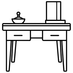 Abstract Study Table Vector Illustration