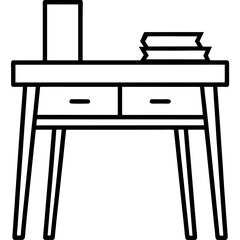 Abstract Study Table Vector Illustration