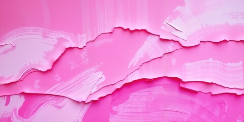 Fototapeta premium Pink Abstract Art with Torn Paper Layers