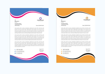 Minimalist concept business style letterhead template design. Professional & modern letterhead template design . Vector graphic design.