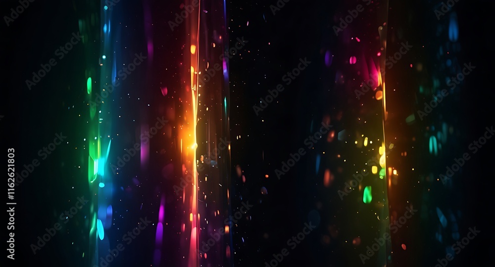 Poster colorful abstract background with streams of light