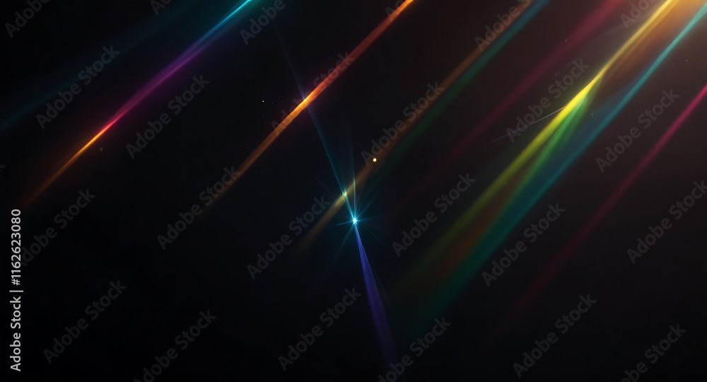 Poster colorful abstract background with streams of light