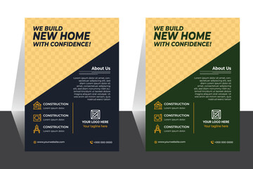 Construction flyers Template design.
