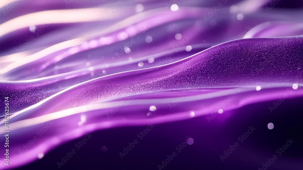 Poster abstract purple wave pattern with sparkling