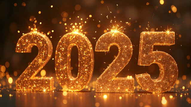 "Cheers to 2025: Sparkling Celebration, Stylized Design, Ultra Realistic Art"