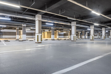 New underground parking road landscape