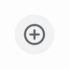 add plus button icon sign vector