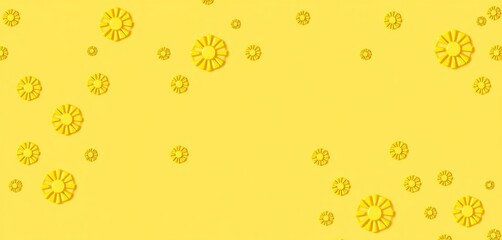 Golden floral pattern seamless wallpaper with vintage decorative design and retro ornament style