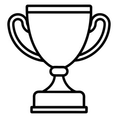 Award Trophy Line Art Vector for Creative Projects