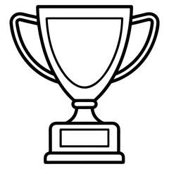 Award Trophy Line Art Vector for Creative Projects