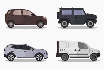 Fototapeta premium Illustrated means of transport