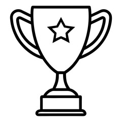 Award Trophy Line Art Vector for Creative Projects