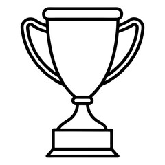 Award Trophy Line Art Vector for Creative Projects