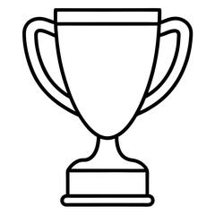 Award Trophy Line Art Vector for Creative Projects
