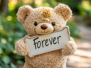 Valentine's bear with forever message