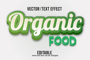 Organic Food Text Effect 