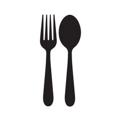Spoon and fork icon isolated on white background. Tableware instruments. Restaurant icon. Fork and spoon icon vector. 