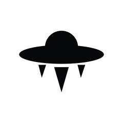 UFO icon vector flat design. Alien ship symbol vector.