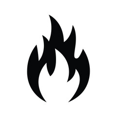 Fire icons silhouette. Fire symbol Flat design. Vector illustration.