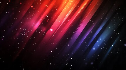 Obraz premium Abstract Colorful Diagonal Lines And Glowing Particles