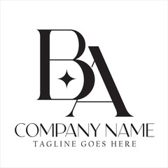 Letter BA or AB vector logo design for luxury, fashion, jewelry, boutique, and startup