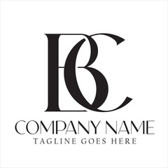 Letter BC or CB vector logo design for luxury, fashion, jewelry, boutique, and startup
