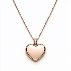 A stylish heart-shaped pendant necklace, perfect for expressing love and affection in any outfit.