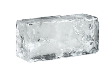 Obraz premium Transparent ice block png with translucent background rectangular pure ice in a clean environment
