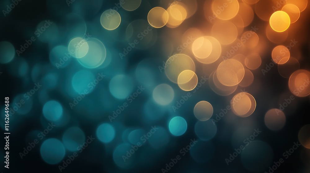 Aufkleber a blurred background featuring bokeh lights in teal and orange hues, creating a vibrant atmosphere.