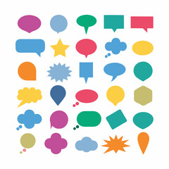Vibrant Speech Bubble Vector Bundle Design.