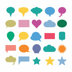 Vibrant Speech Bubble Vector Bundle Design.