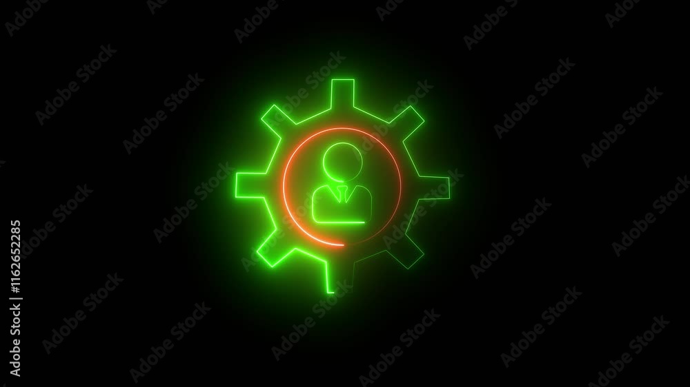Poster man settings isolated vector icon which can easily modify or edit user setting person, profile, serv