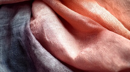 Abstract Draped Fabric Texture in Pink, Gray, and Beige Tones