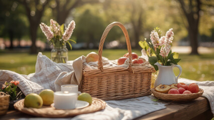 spring picnic in the park