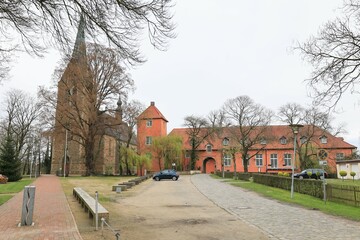 Blick auf Kloster Lage in Rieste