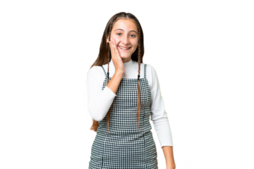 Young girl over isolated chroma key background with surprise and shocked facial expression