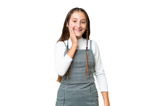 Young girl over isolated chroma key background with surprise and shocked facial expression