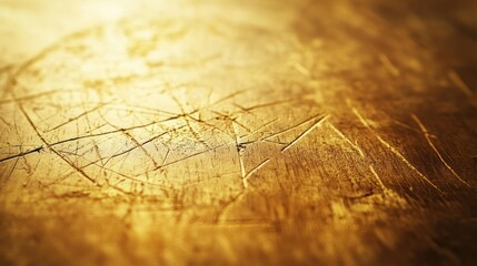 Fototapeta premium A close-up of a textured wooden surface with scratches and markings.