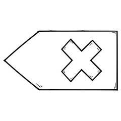 Obraz premium backspace illustration hand drawn outline vector