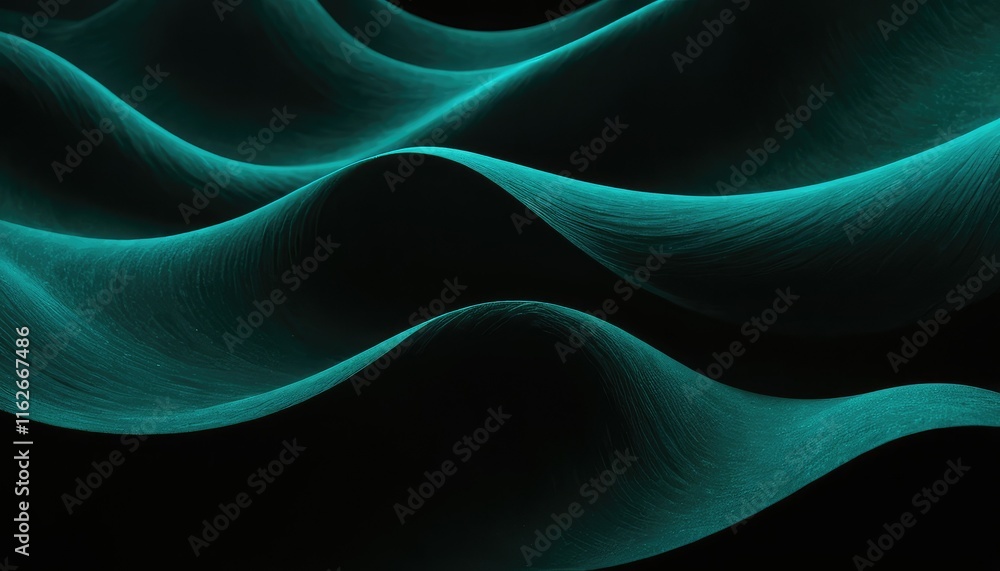 Poster 3d render of an abstract technology with flowing particles 7