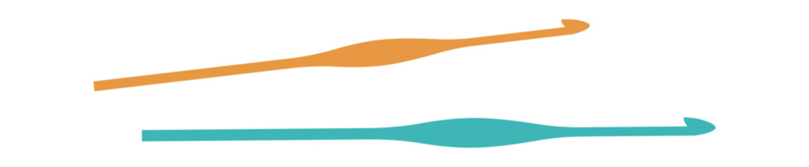 Pair of crochet hooks vector illustration